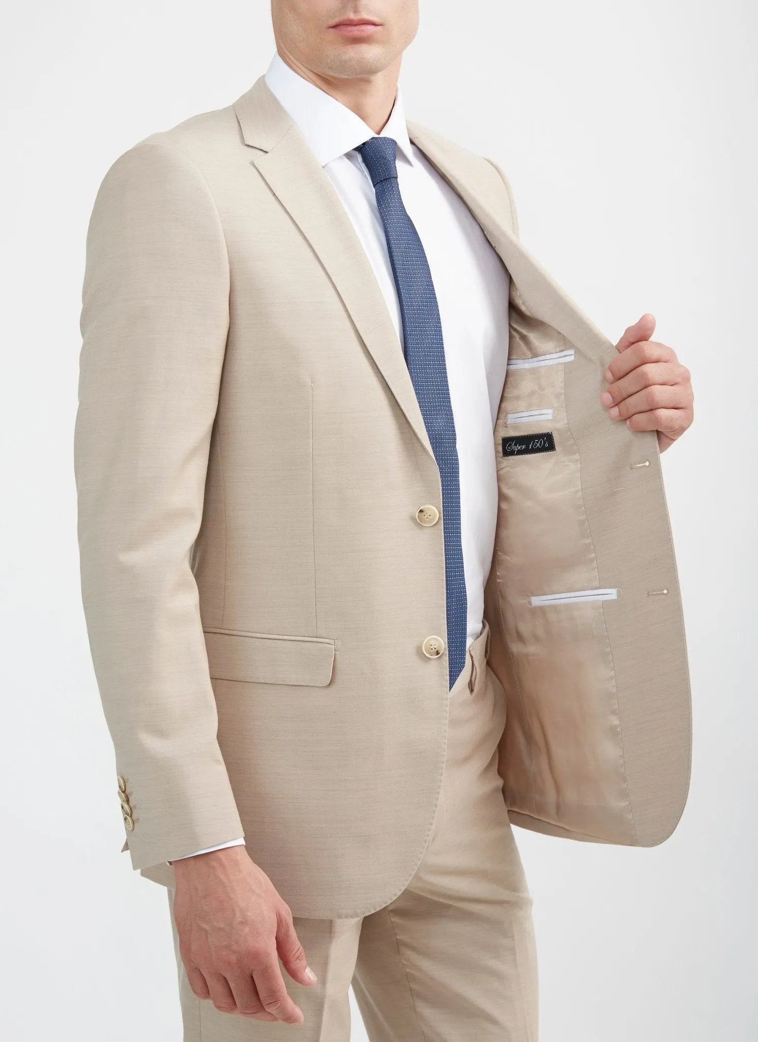 100% Merino Wool Beige Pants