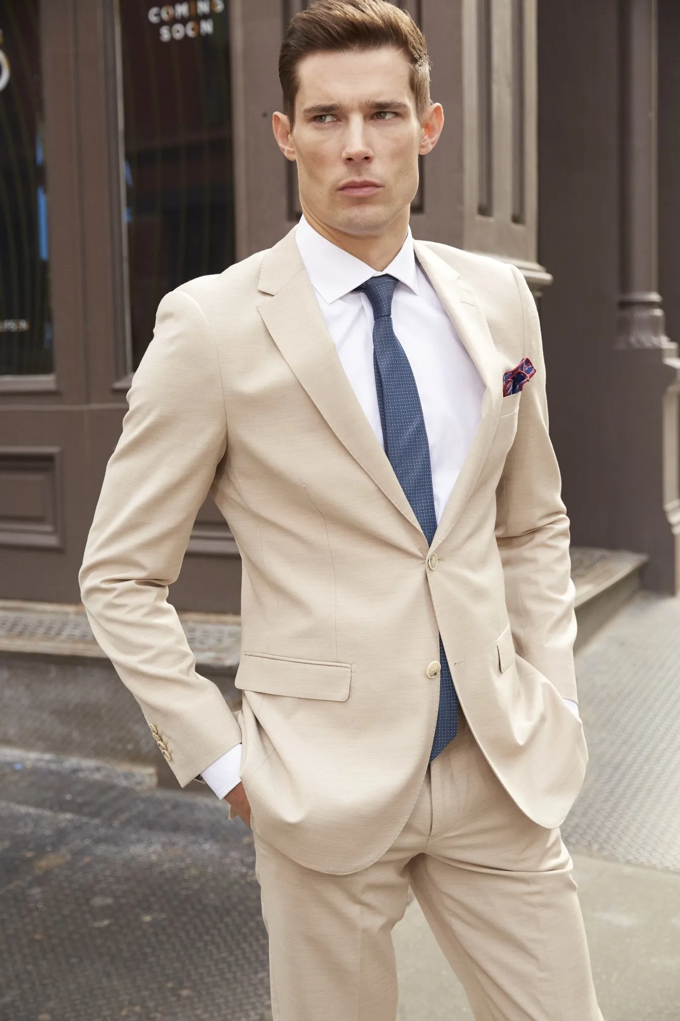 100% Merino Wool Beige Pants