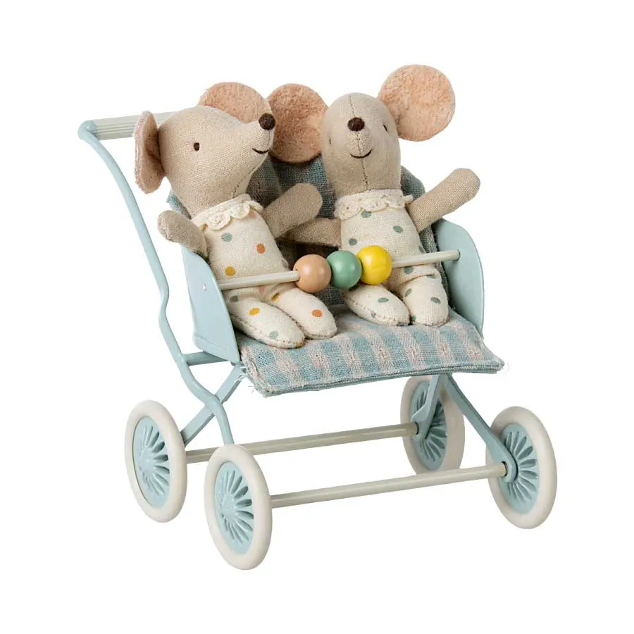2023 Maileg Baby Mouse Mint Stroller