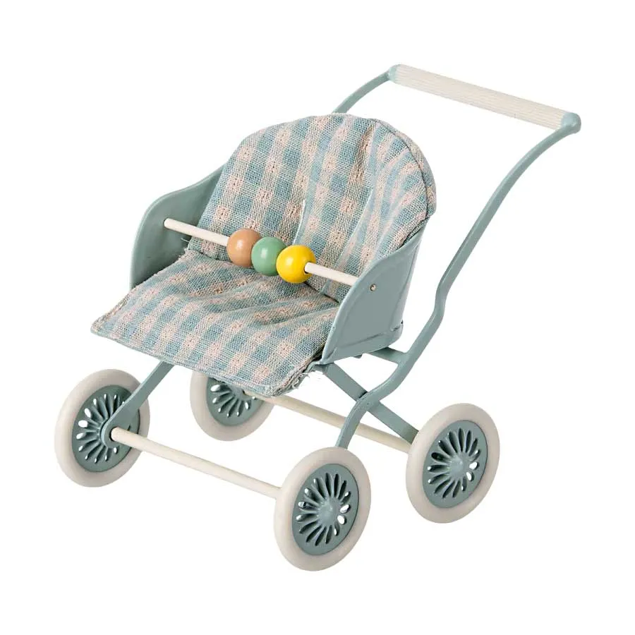 2023 Maileg Baby Mouse Mint Stroller