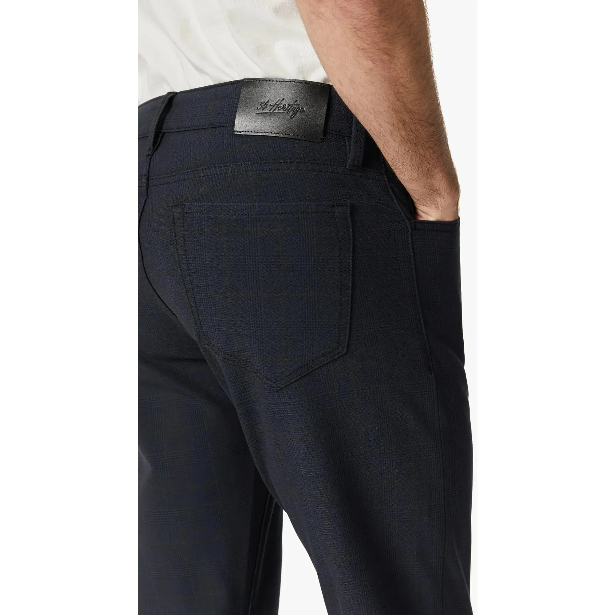 34 Heritage Cool Elite Navy Checked Pants