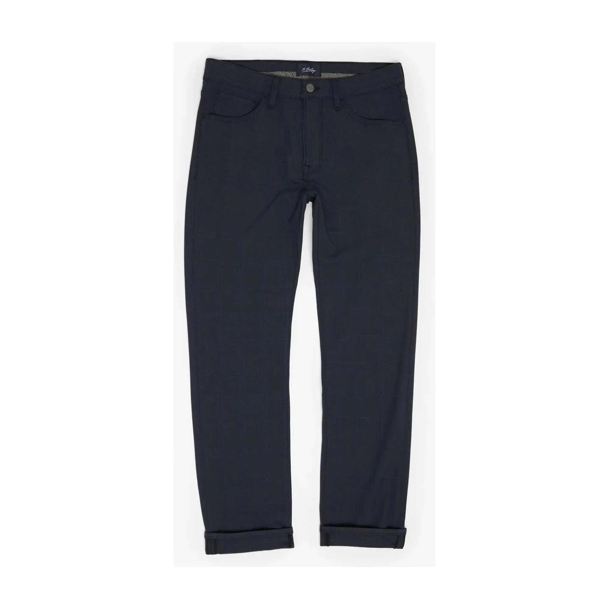 34 Heritage Cool Elite Navy Checked Pants