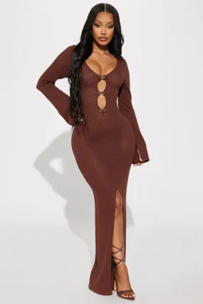 A Lounge Babe Maxi Dress - Chocolate
