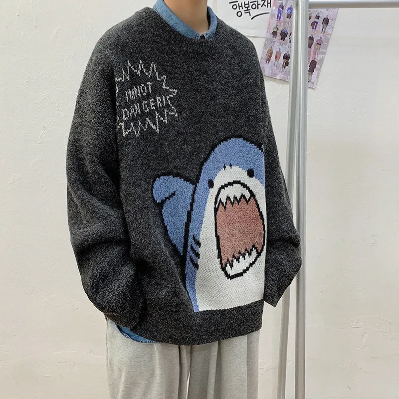 Advbridge sweater French Style Couple Clothes Niche Design Sense Autumn Clothes Cartoon Cute Pullover Women's Loose Autumn and Winter Outer Wear