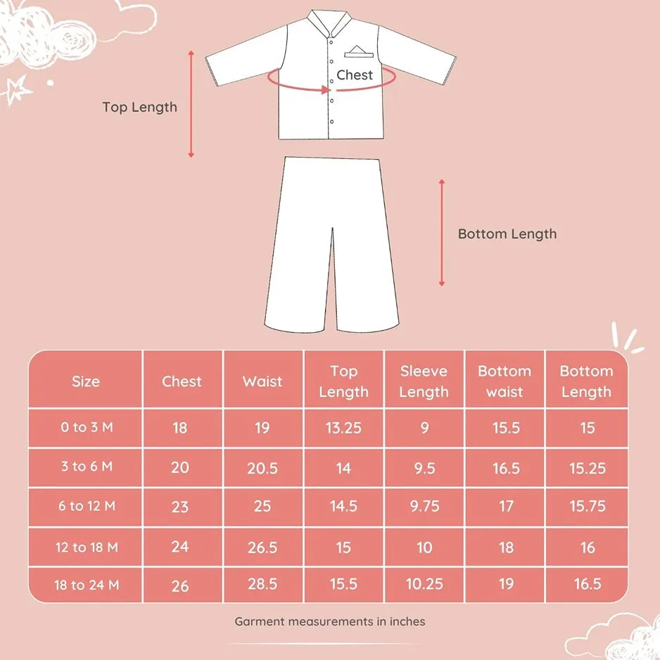 Baby Boy Cotton Sherwani & Pant Set - Shubh