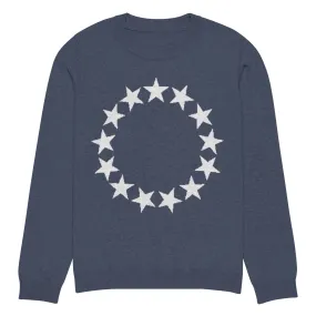 Betsy Ross Stars Knitted Crew Neck Sweater