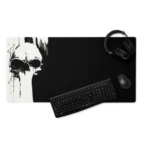 Black and White Skull Gaming Mouse Pad