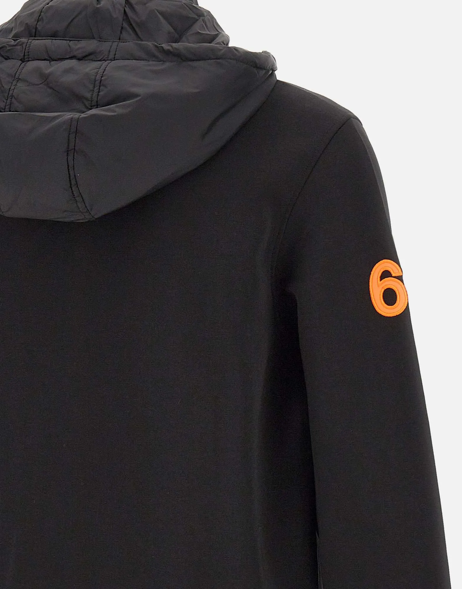 Black Sweatshirt Bomber Jacket for Men