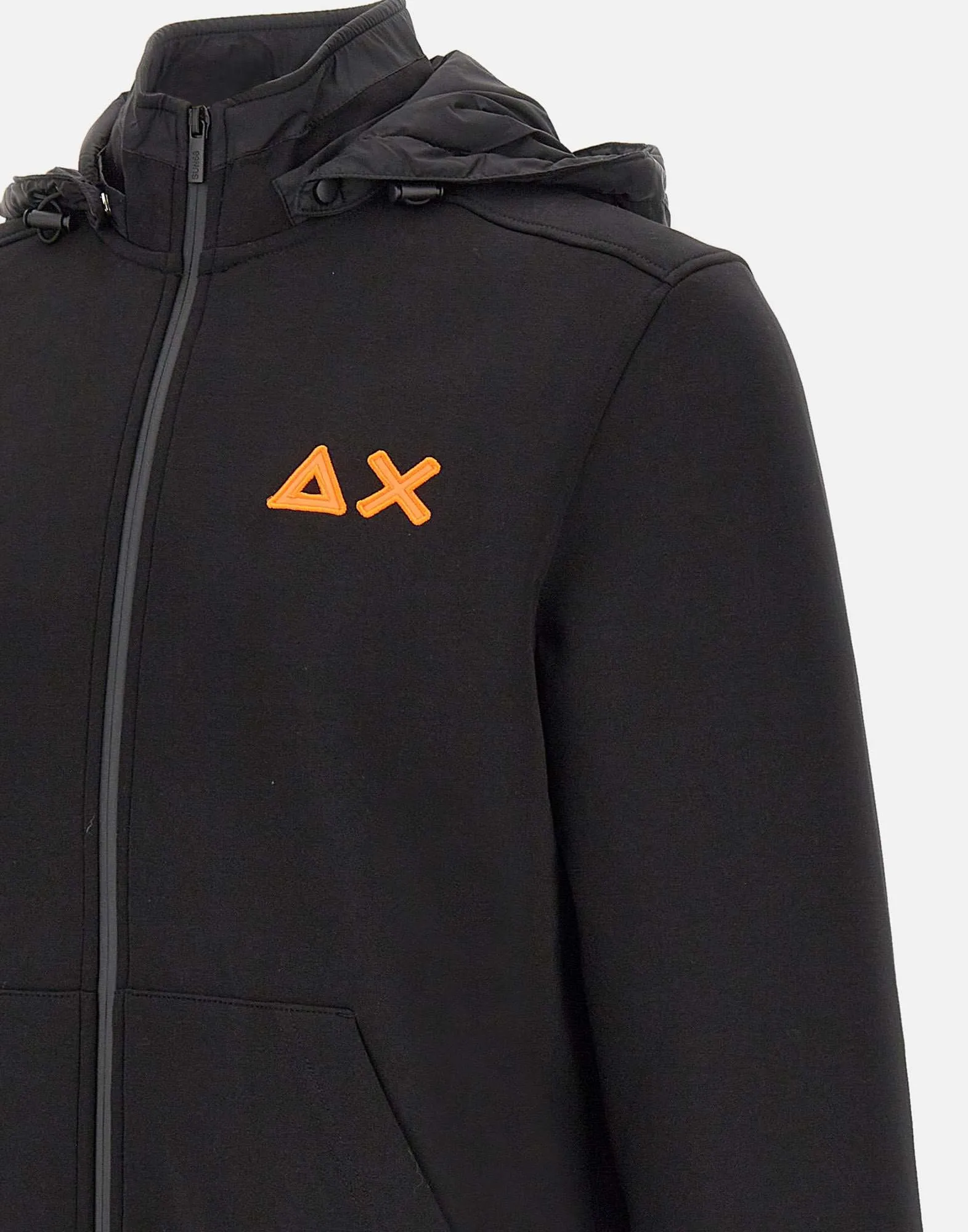 Black Sweatshirt Bomber Jacket for Men