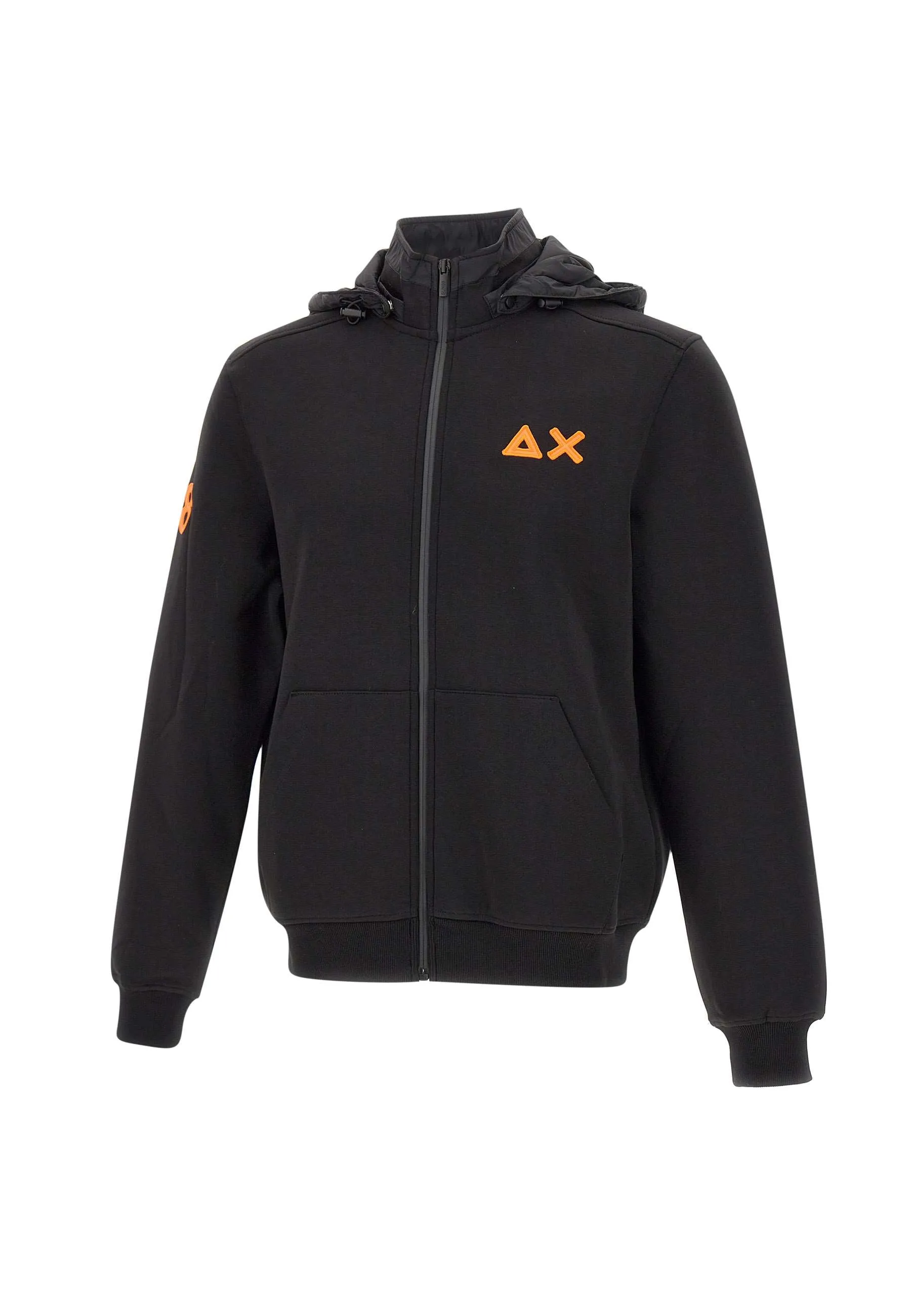 Black Sweatshirt Bomber Jacket for Men