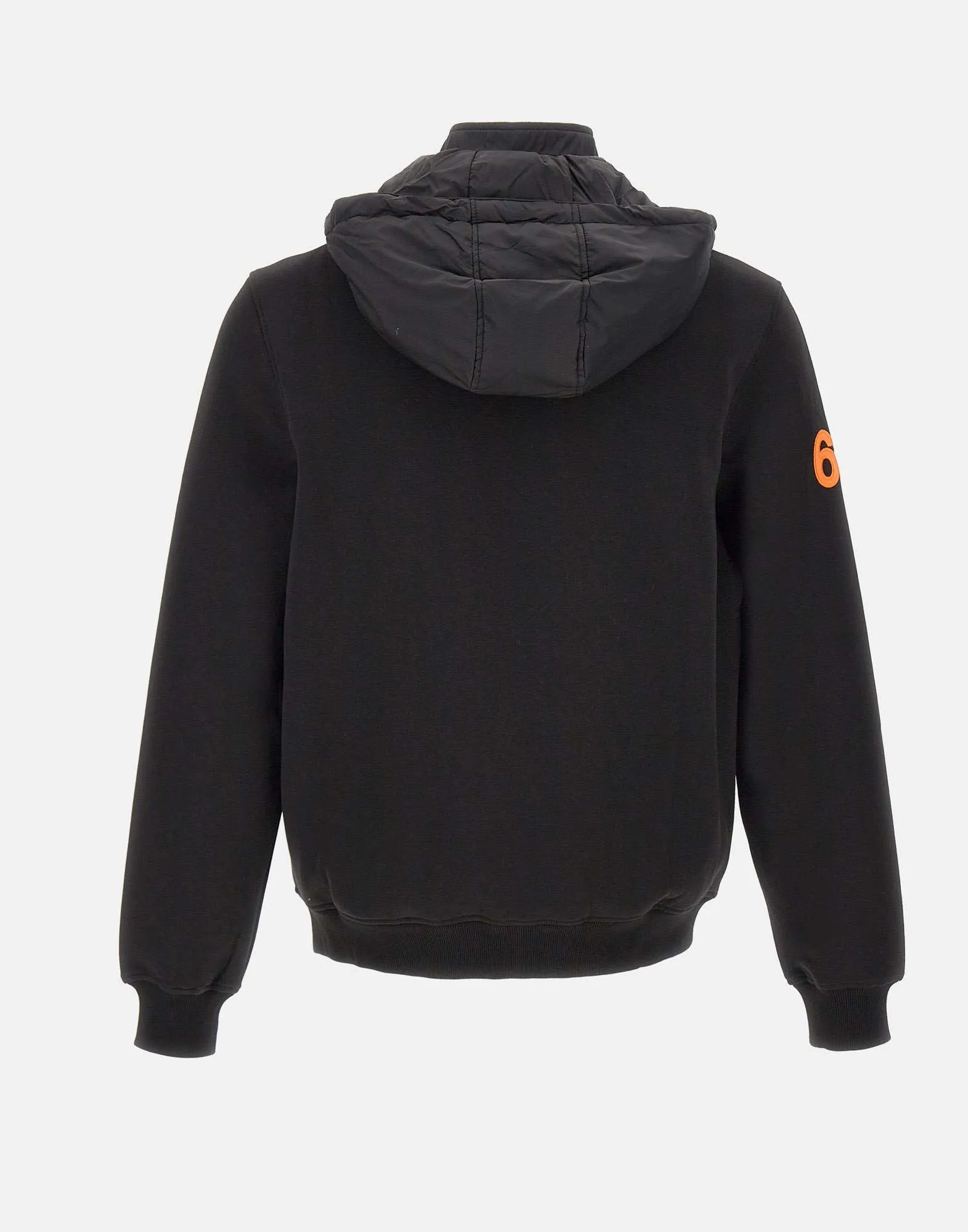 Black Sweatshirt Bomber Jacket for Men
