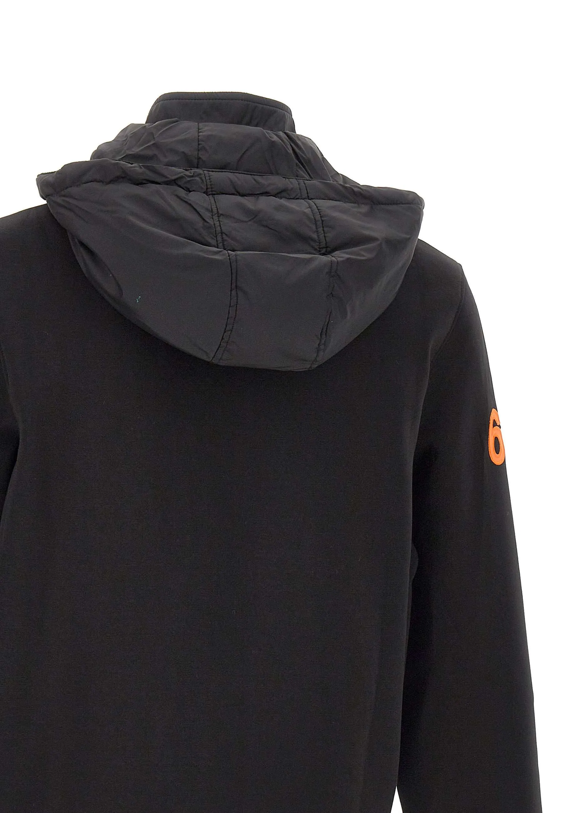 Black Sweatshirt Bomber Jacket for Men