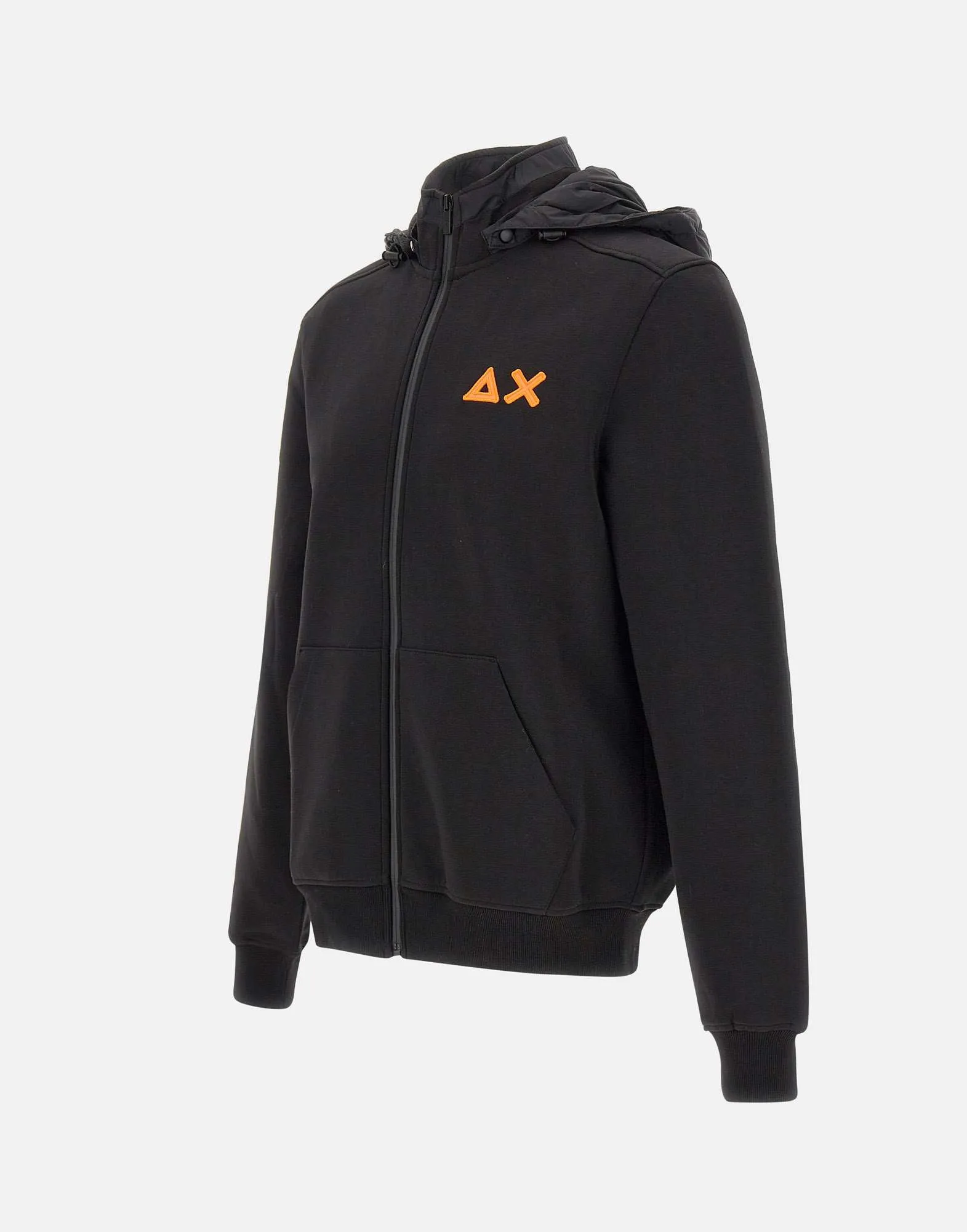 Black Sweatshirt Bomber Jacket for Men
