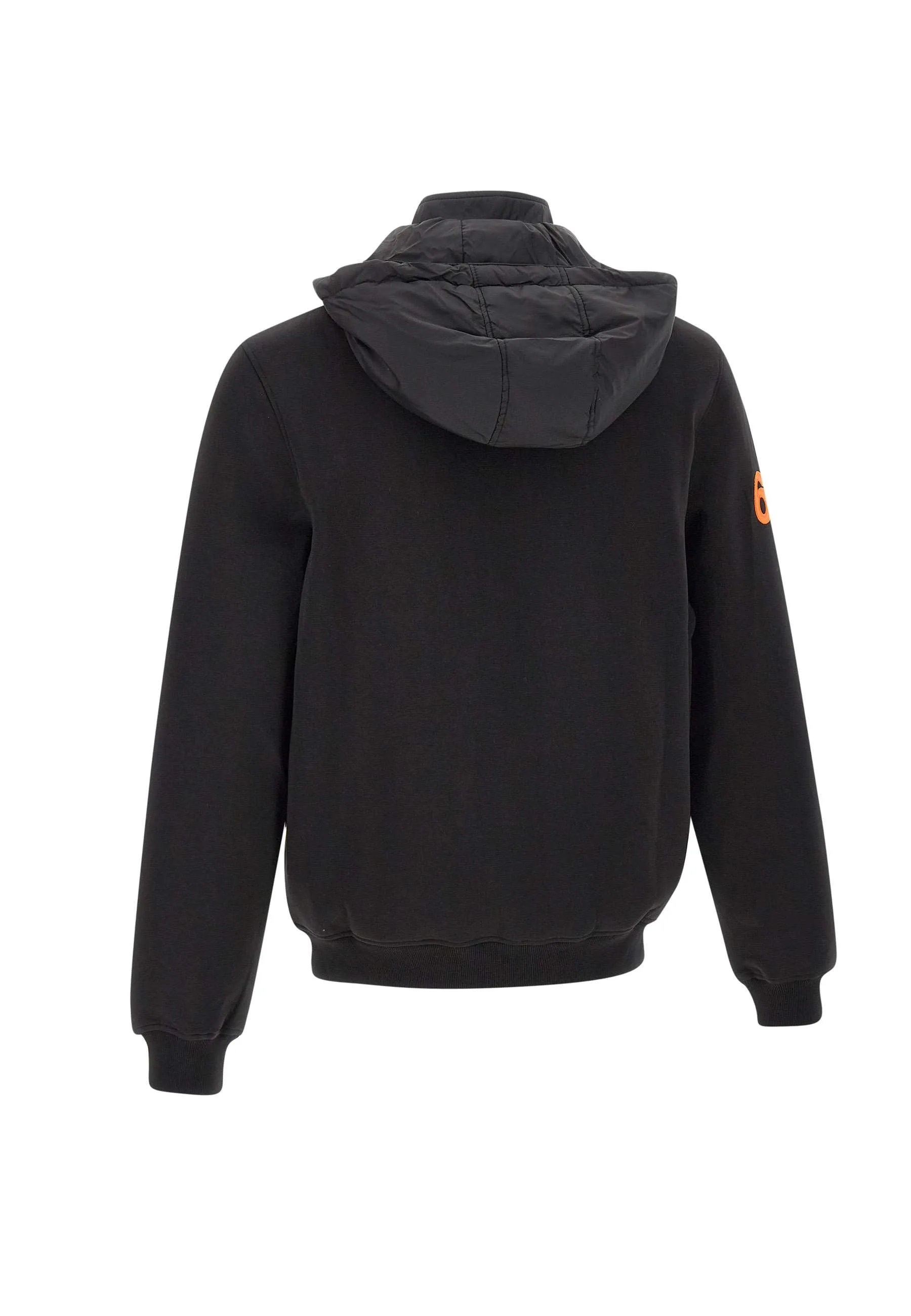 Black Sweatshirt Bomber Jacket for Men