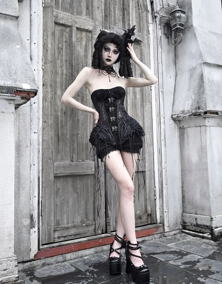 [Blood Supply]Alice Dark Gothic Corset Dress