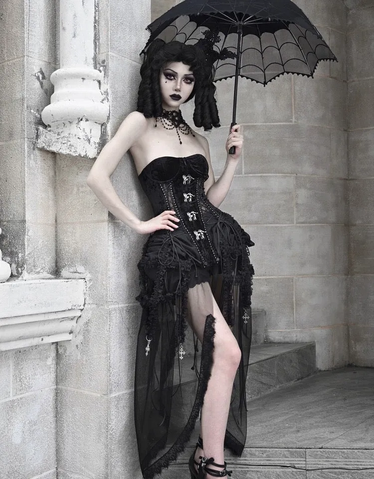 [Blood Supply]Alice Dark Gothic Corset Dress