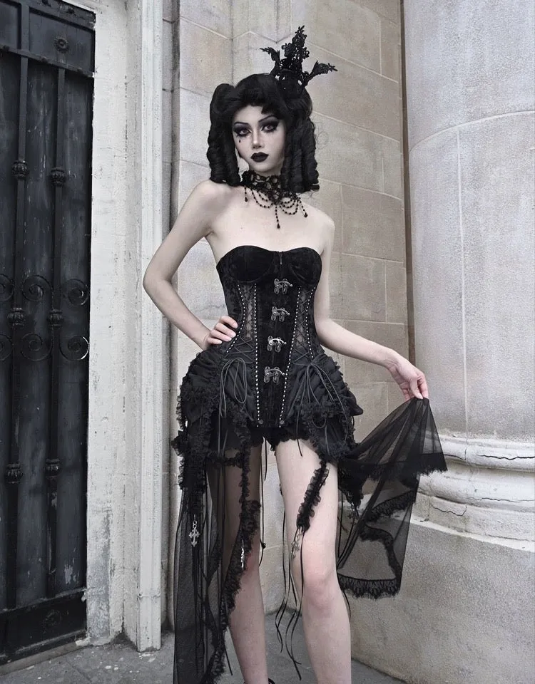 [Blood Supply]Alice Dark Gothic Corset Dress