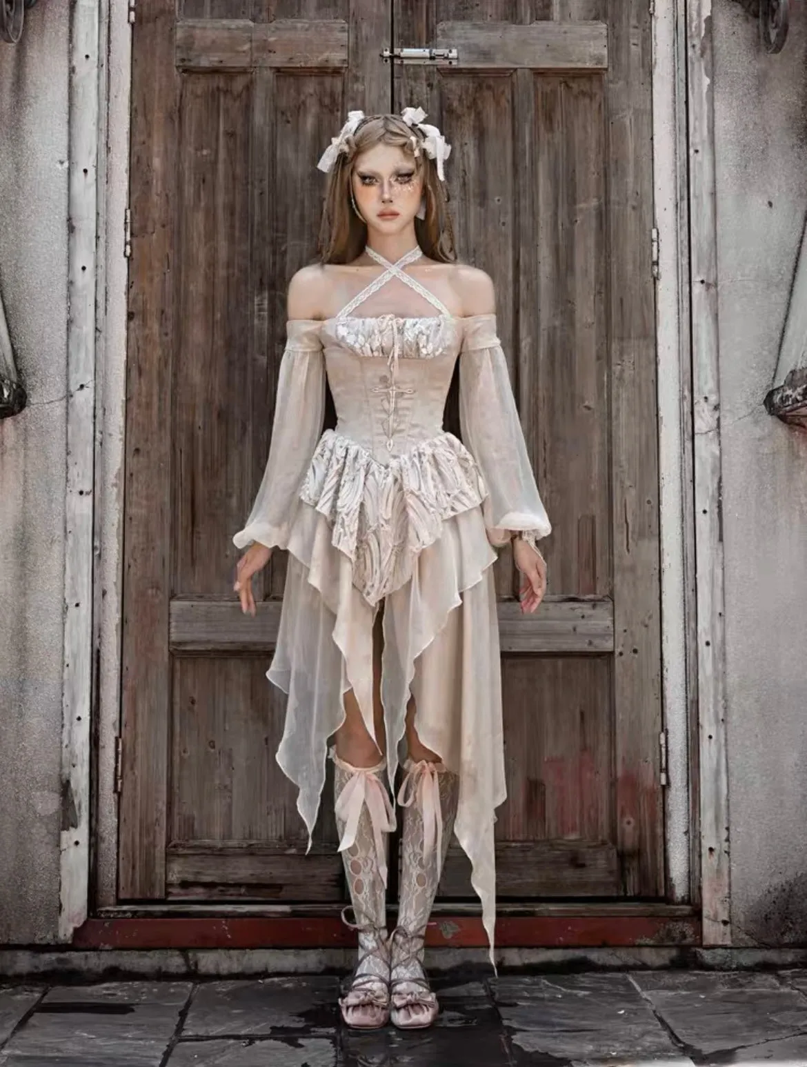 [Blood Supply]Classical court gorgeous lantern sleeve dress