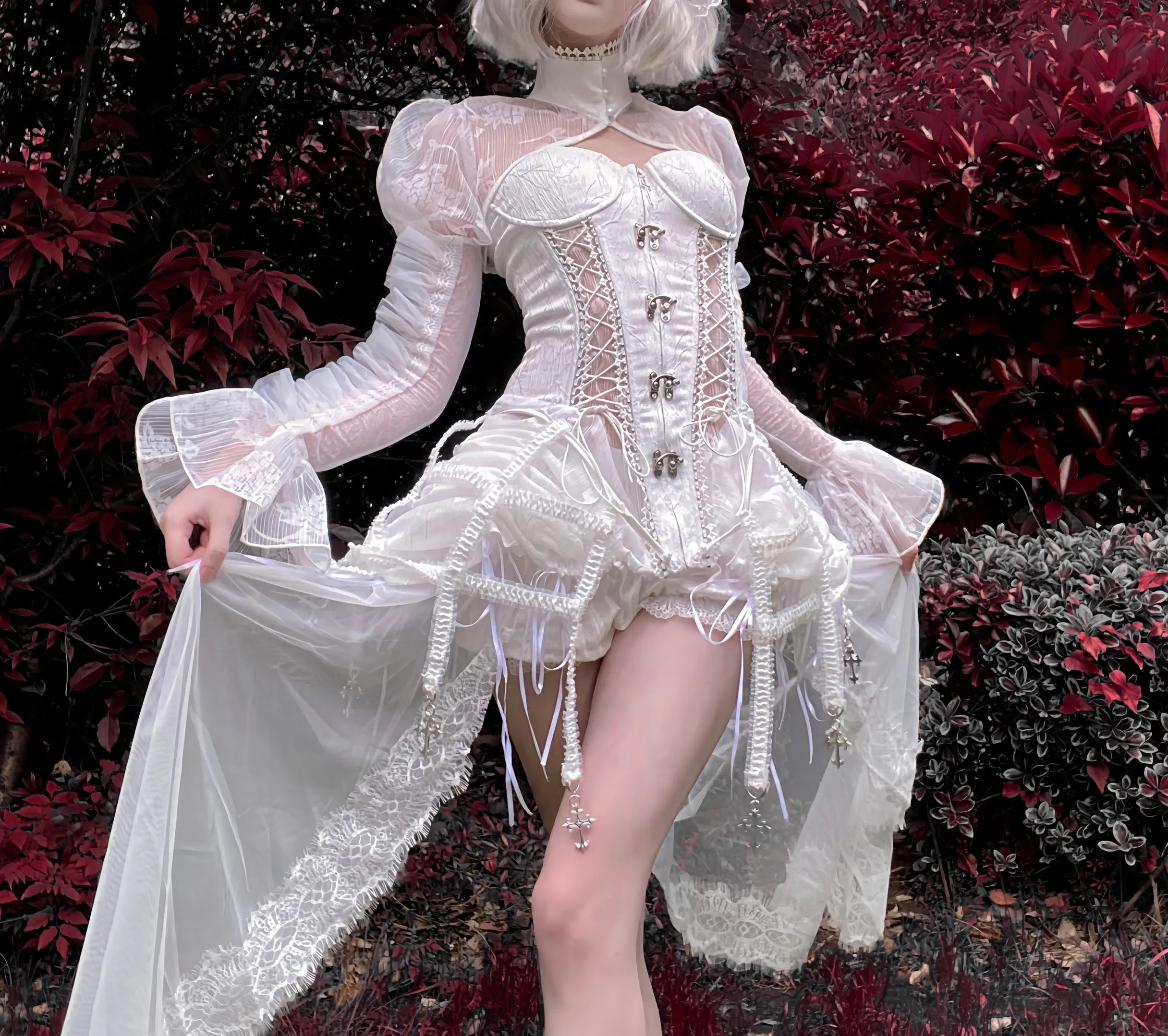 [Blood Supply]Sleeping Alice Boned Waist A-Line Dress