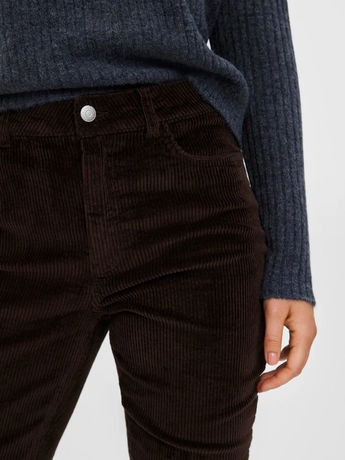 Brenda Corded Trousers Coffee Bean