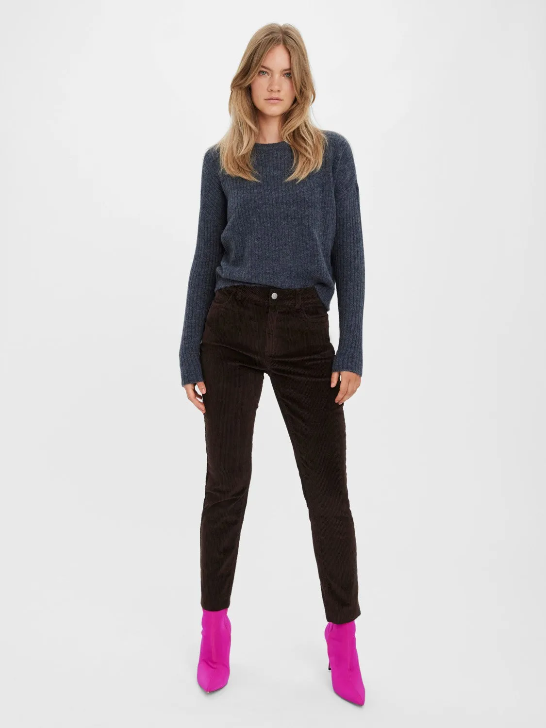 Brenda Corded Trousers Coffee Bean