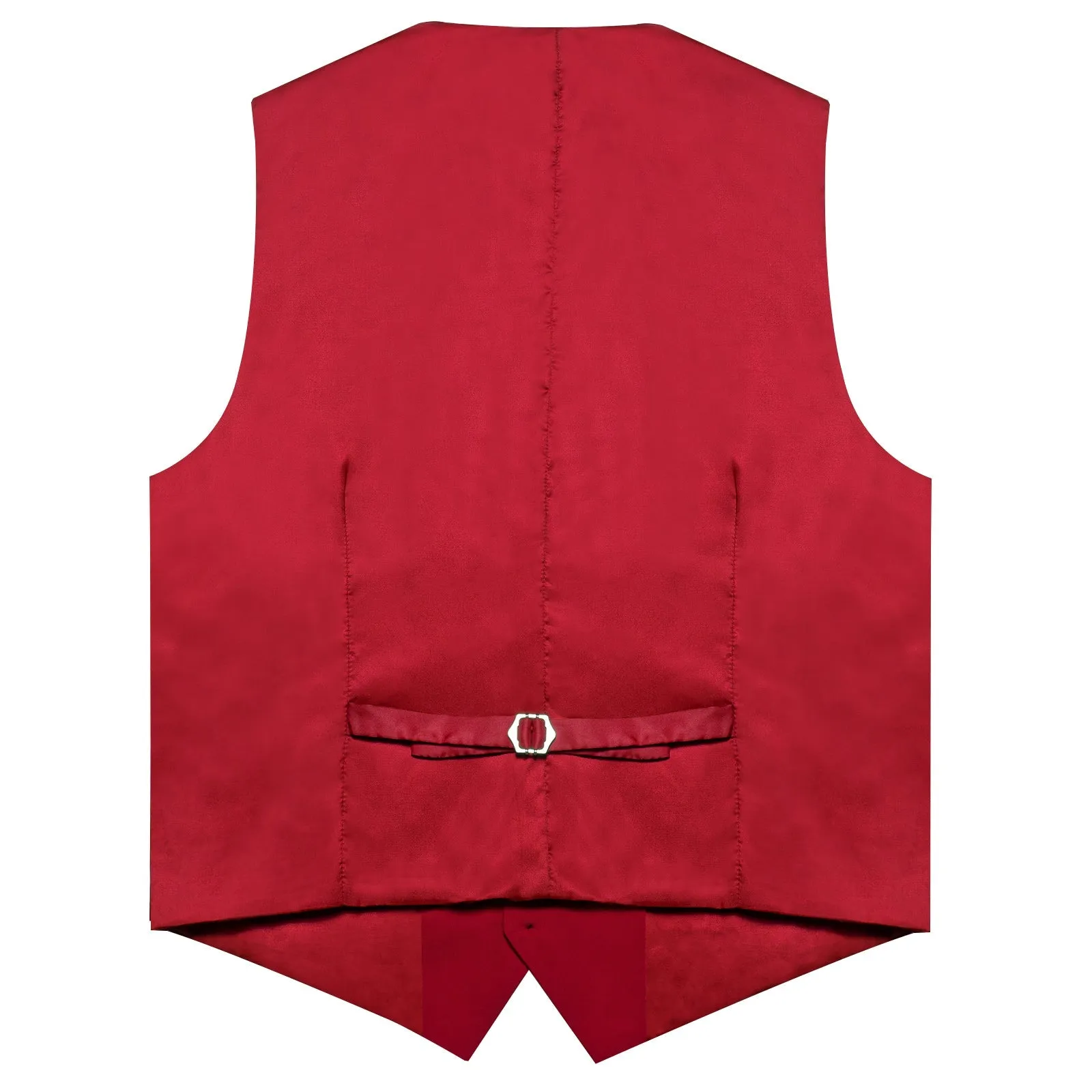 Burgundy Red Solid Silk Men's Classic Vest