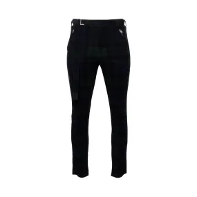 Check Corduroy Pants in Black
