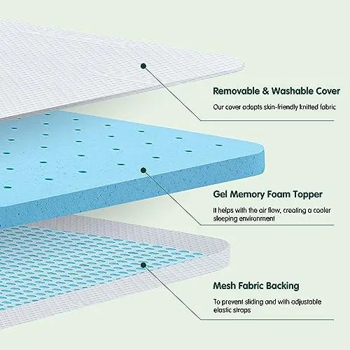 CHUN YI 3 inch Thick Single Memory Foam Mattress Topper (New)