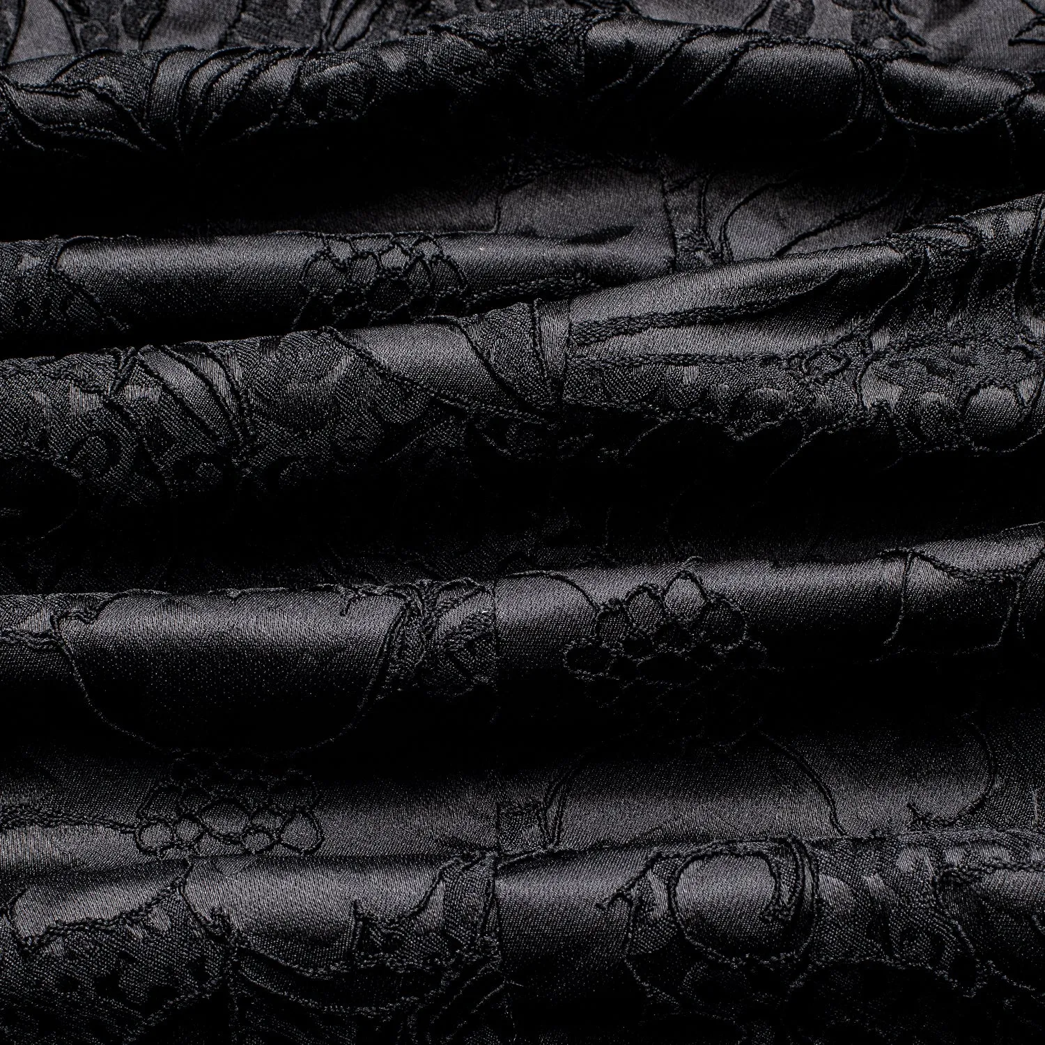Classic Black Embroidered Floral Men's Suit for Party