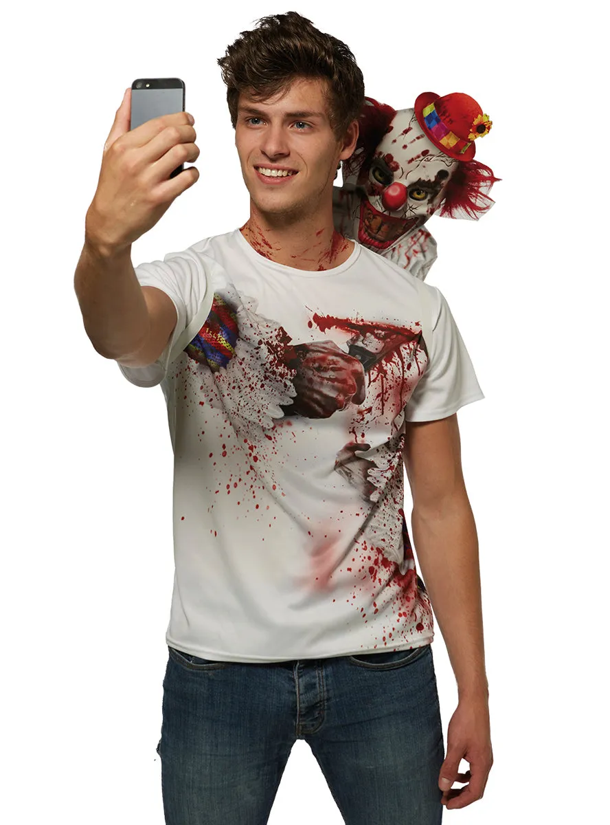 Clown Selfie Shocker Mens Halloween Costume Shirt