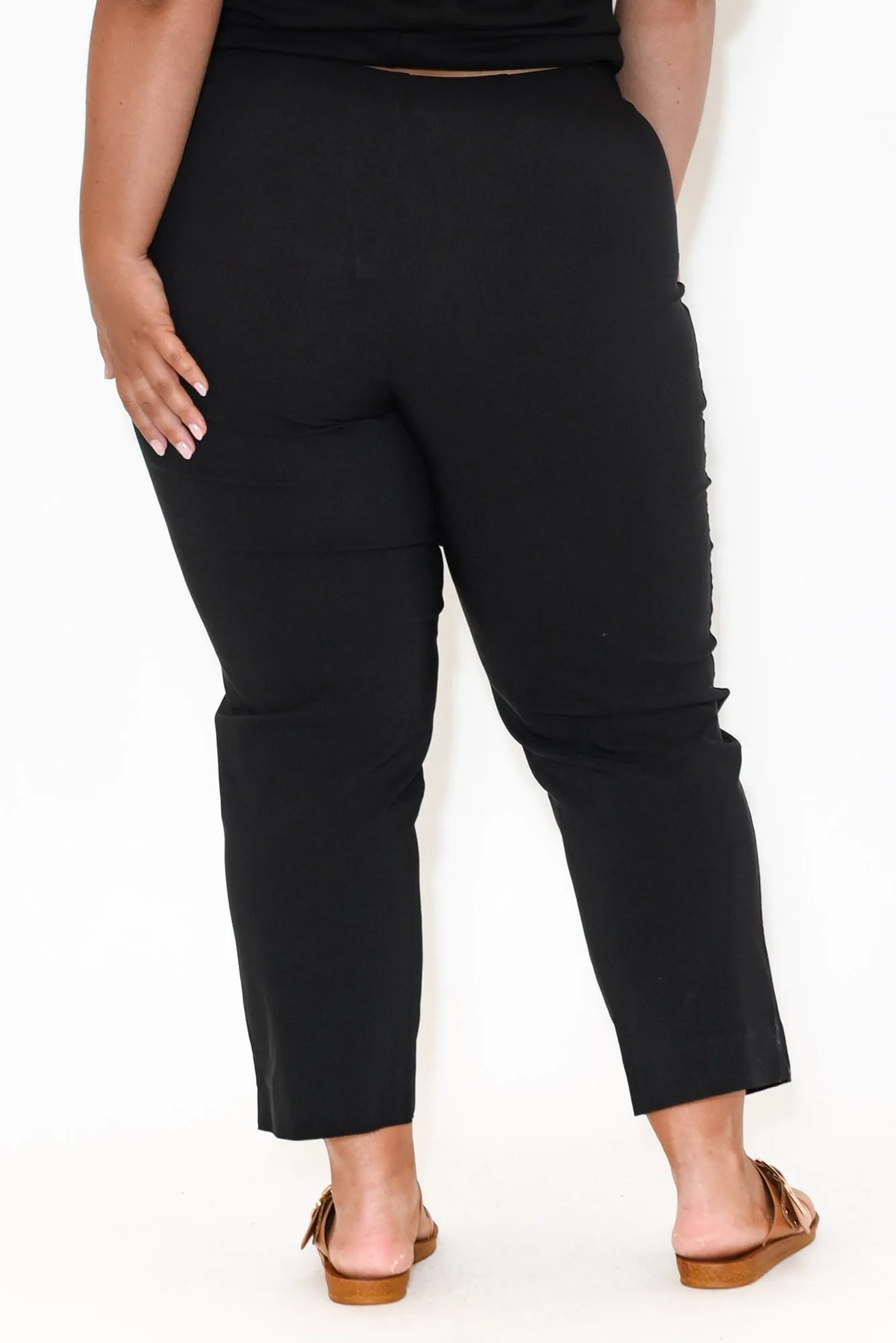 Cody Black Stretch Capri Pants