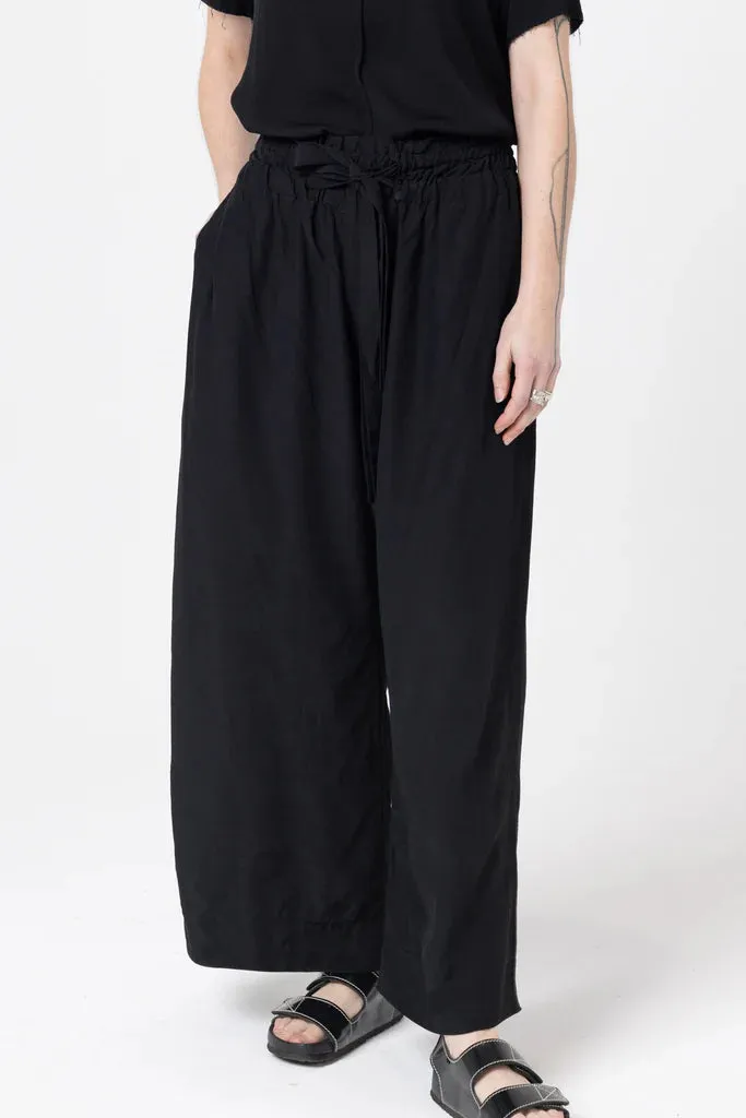 Company Of Strangers Flow Pants - Linen Rayon Slub - Black
