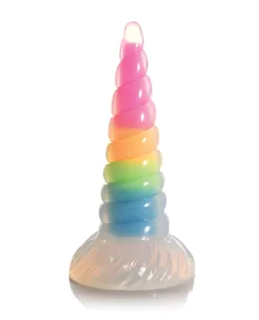 Creature Cocks Uni Glow in the Dark Silicone Dildo - Rainbow