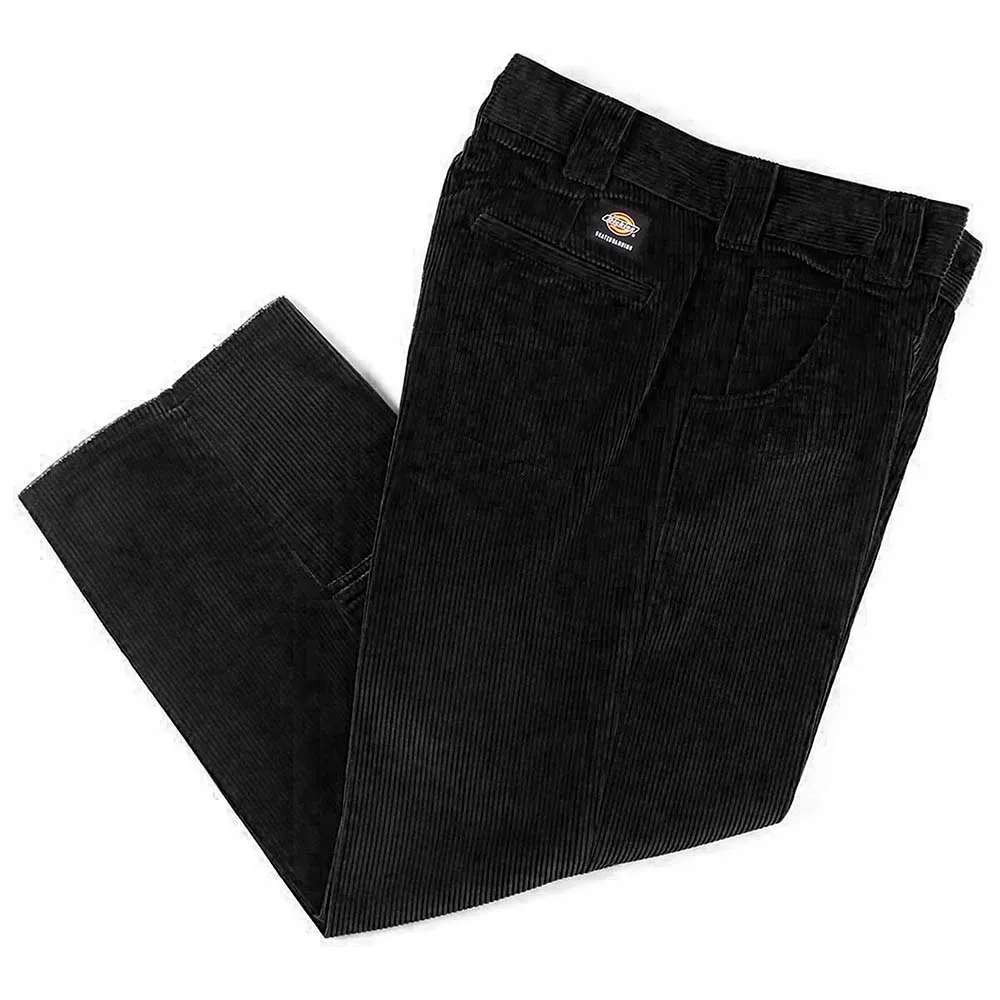 DICKIES FRANKY V BLACK CORDUROY DOUBLE KNEE
