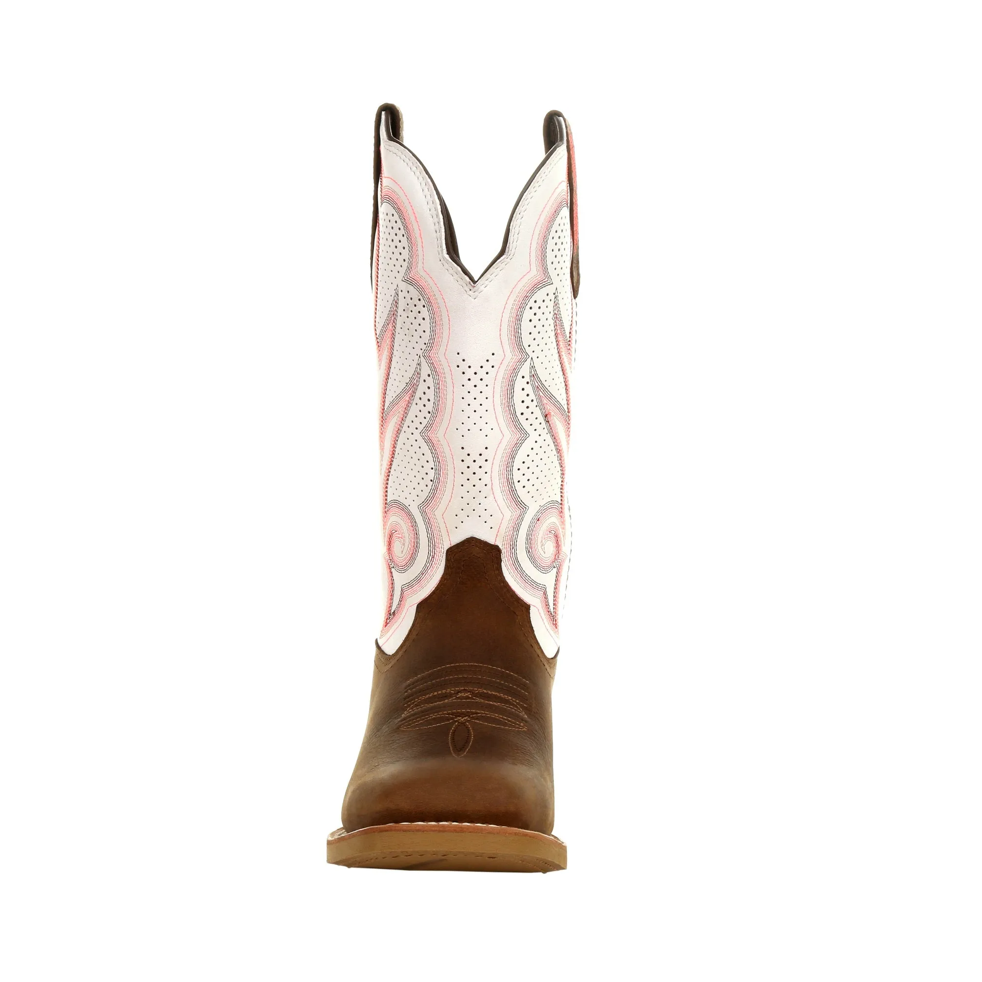 Durango Women's White Ventilated Leather Square Toe Boot DRD0392