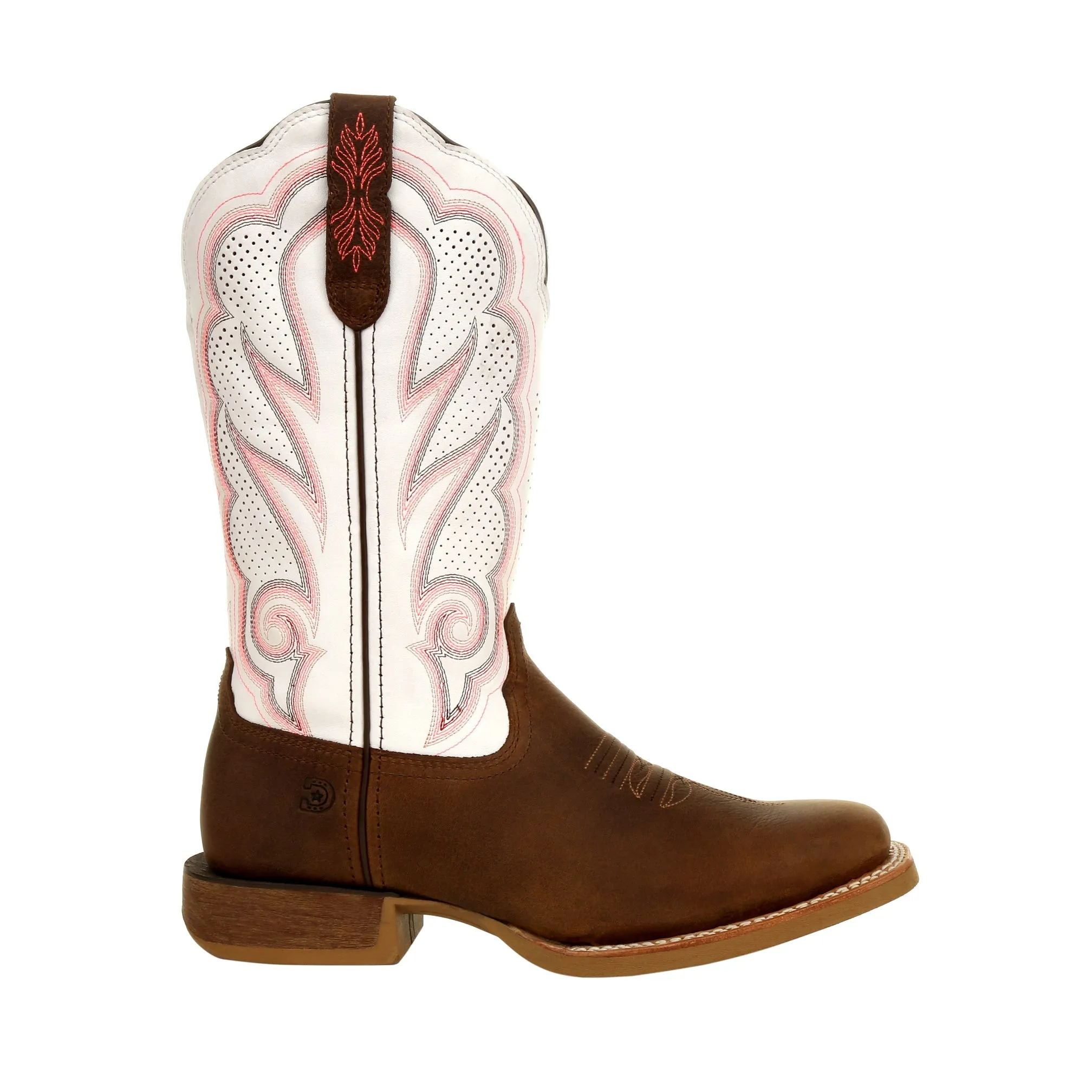 Durango Women's White Ventilated Leather Square Toe Boot DRD0392