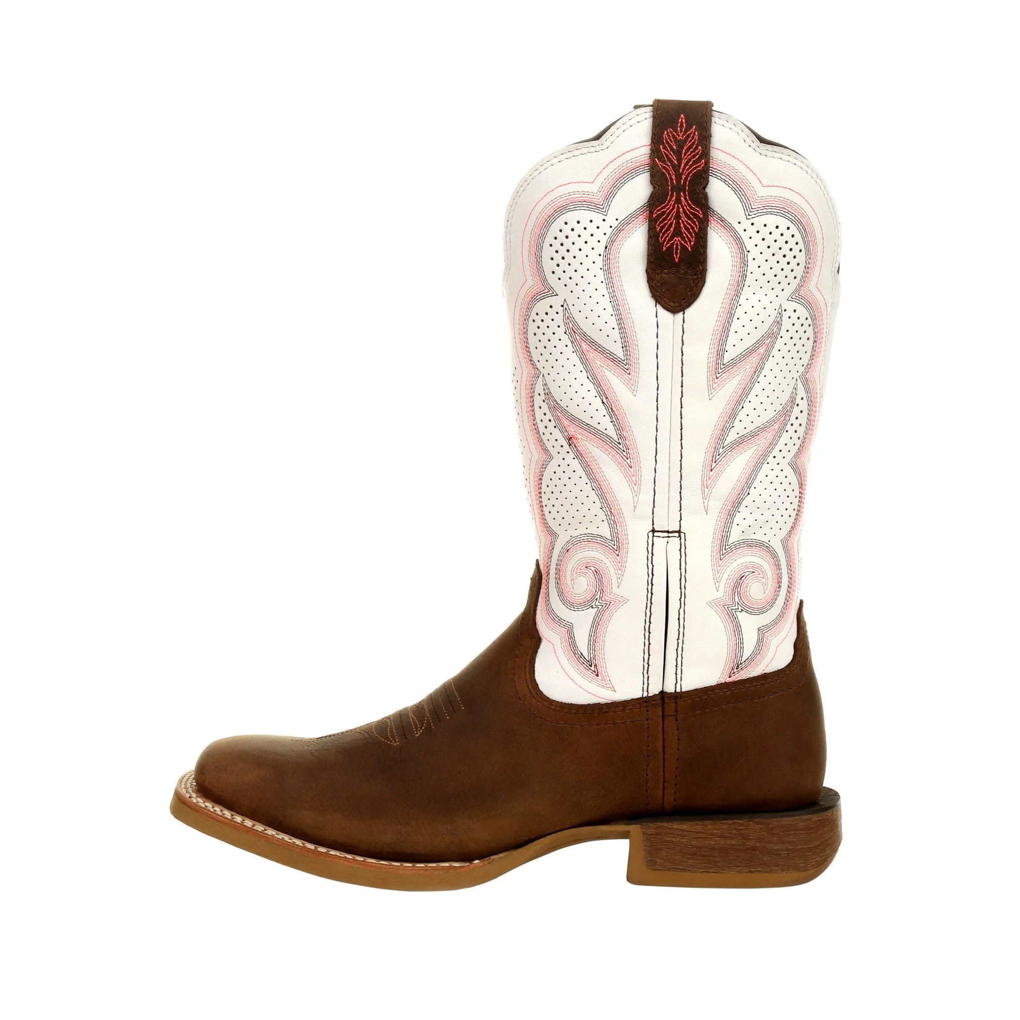 Durango Women's White Ventilated Leather Square Toe Boot DRD0392