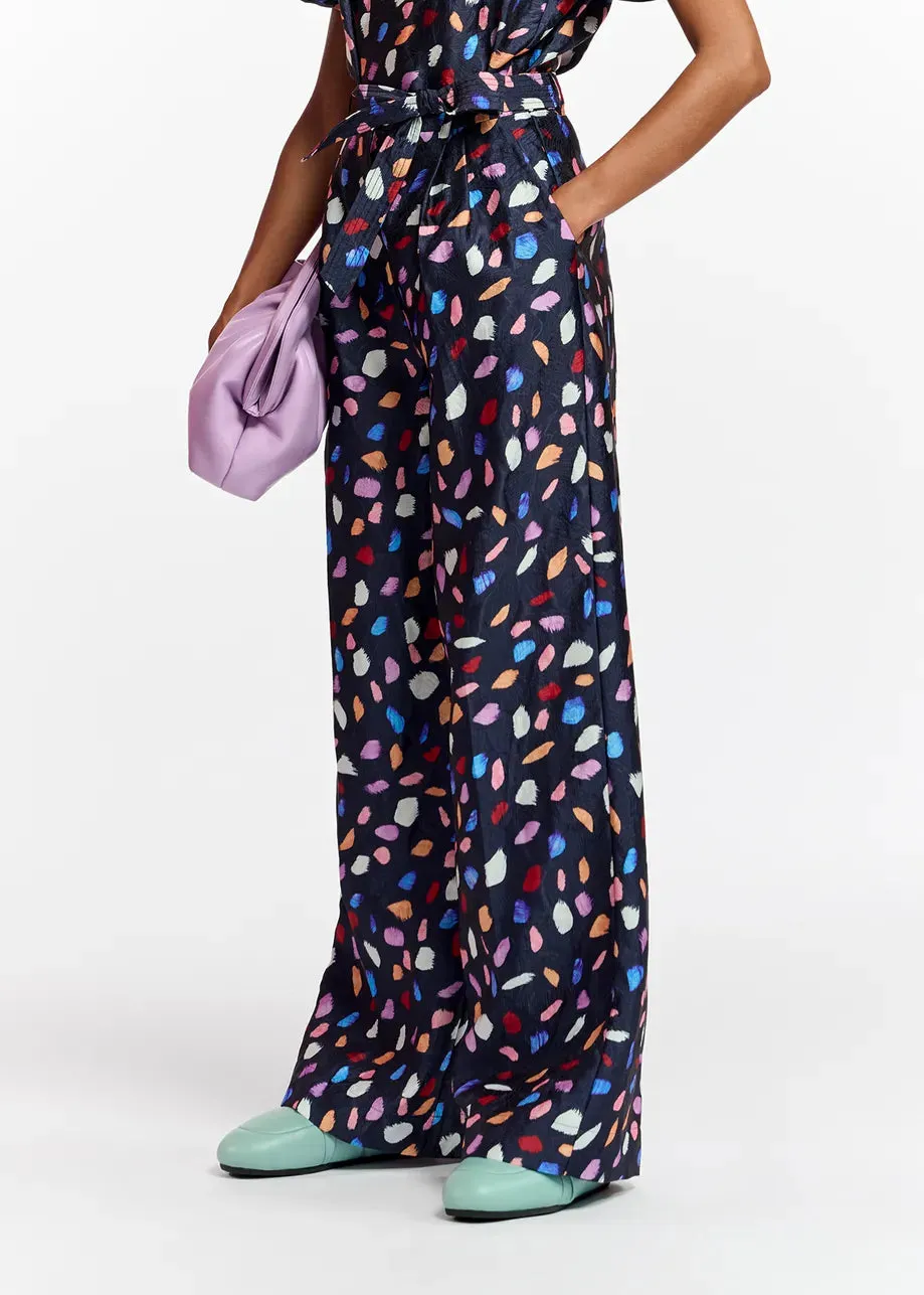 Essentiel Antwerp Frankrijk Pant in Navy Drunk Spot