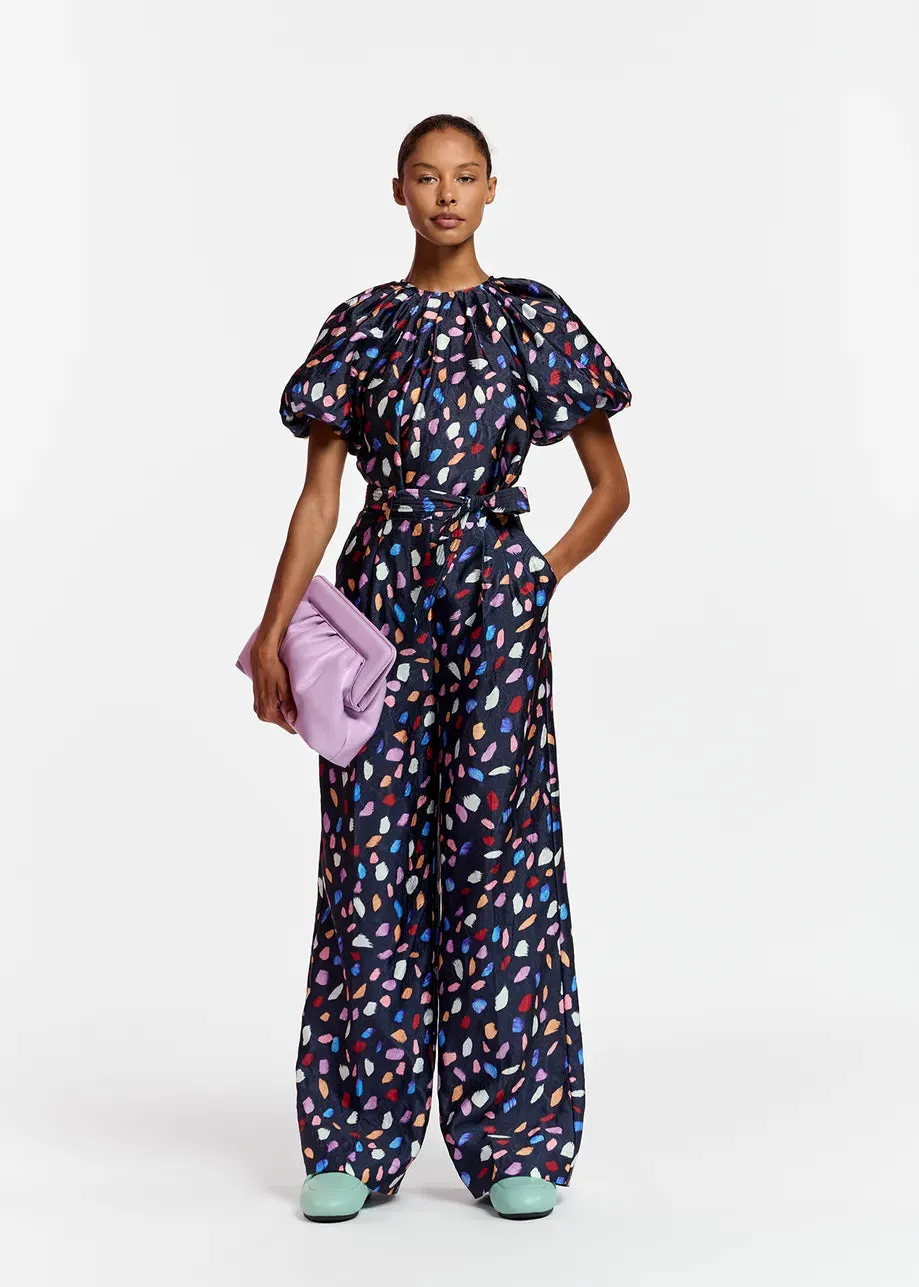 Essentiel Antwerp Frankrijk Pant in Navy Drunk Spot
