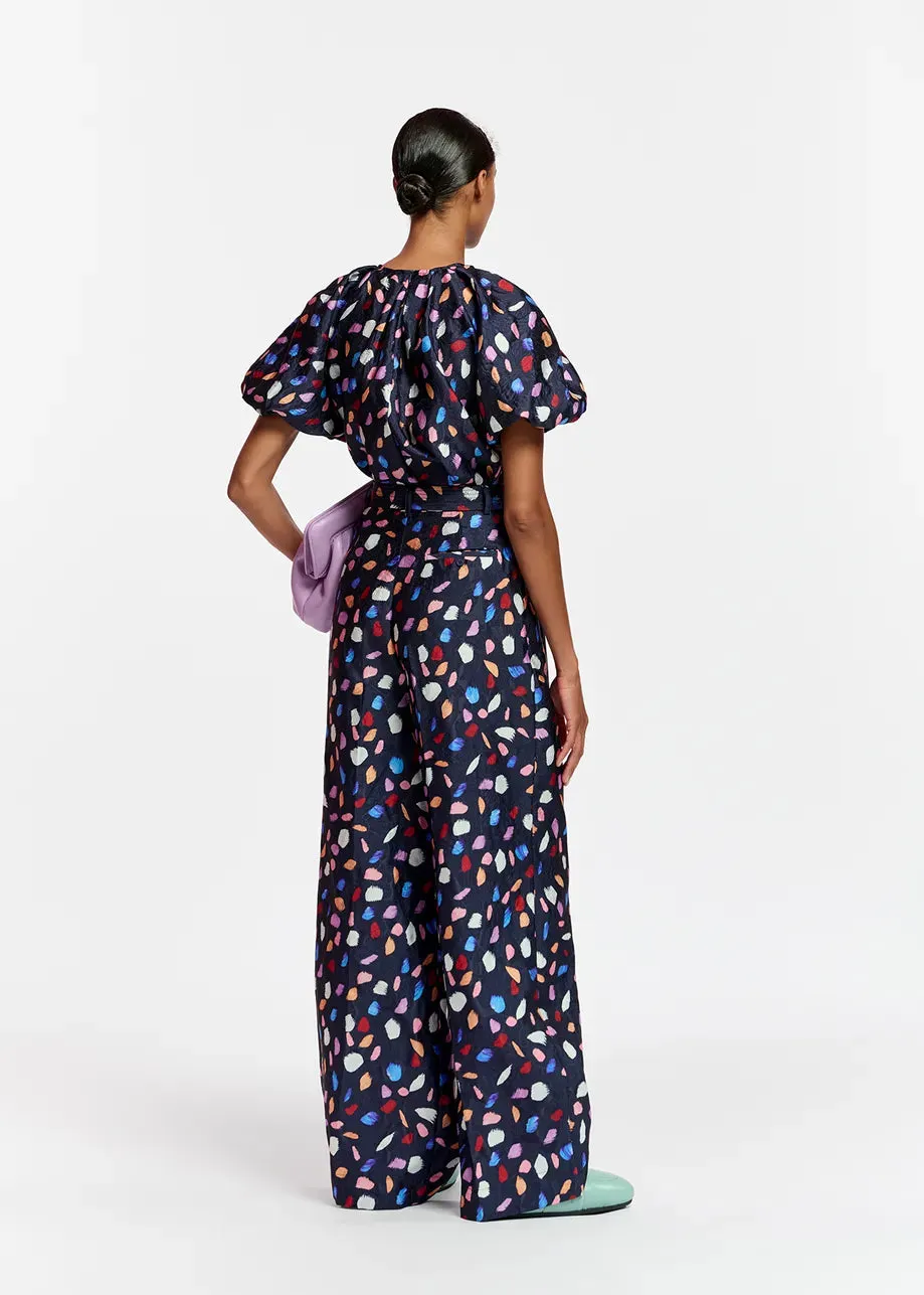Essentiel Antwerp Frankrijk Pant in Navy Drunk Spot