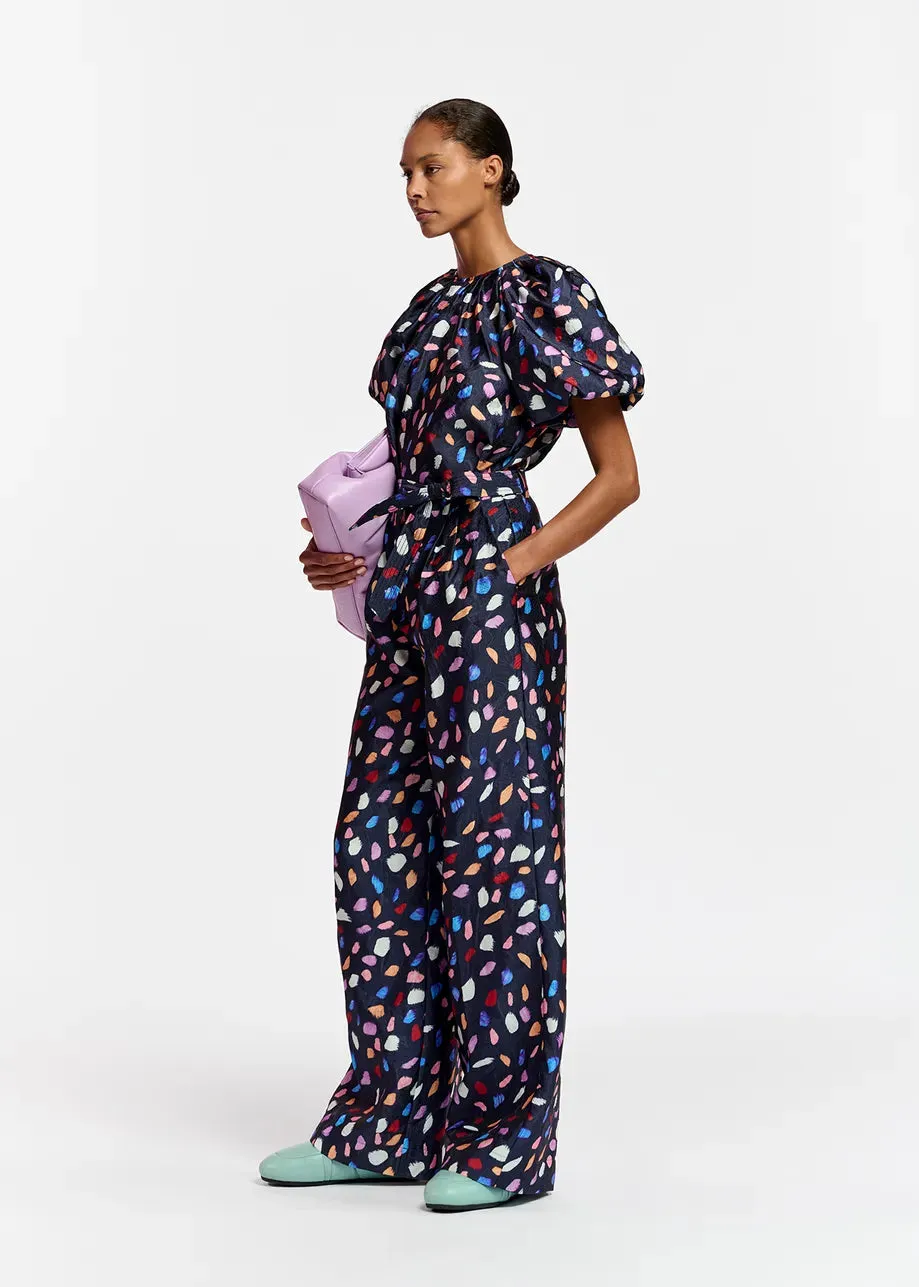 Essentiel Antwerp Frankrijk Pant in Navy Drunk Spot