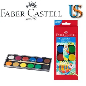 Faber-Castell Watercolor Paint Set With Brush - Premium Washable Watercolors for Kids