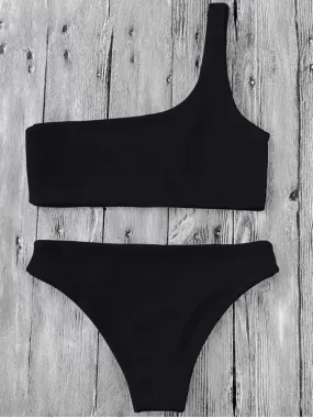 Fashion One Shoulder Bikini Set