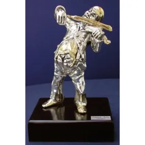 Fiddler Playing The Violin Silver Centerpiece
