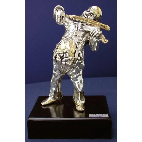Fiddler Playing The Violin Silver Centerpiece