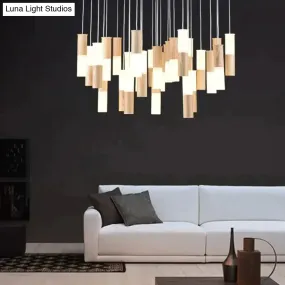 Fiela - Modern Wood chandelier