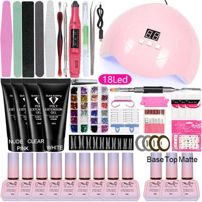 Gel Polish Set Nail kit Beginner Manicure Set Full Set Beginner 15ml UV Polish European and American Manicure Set