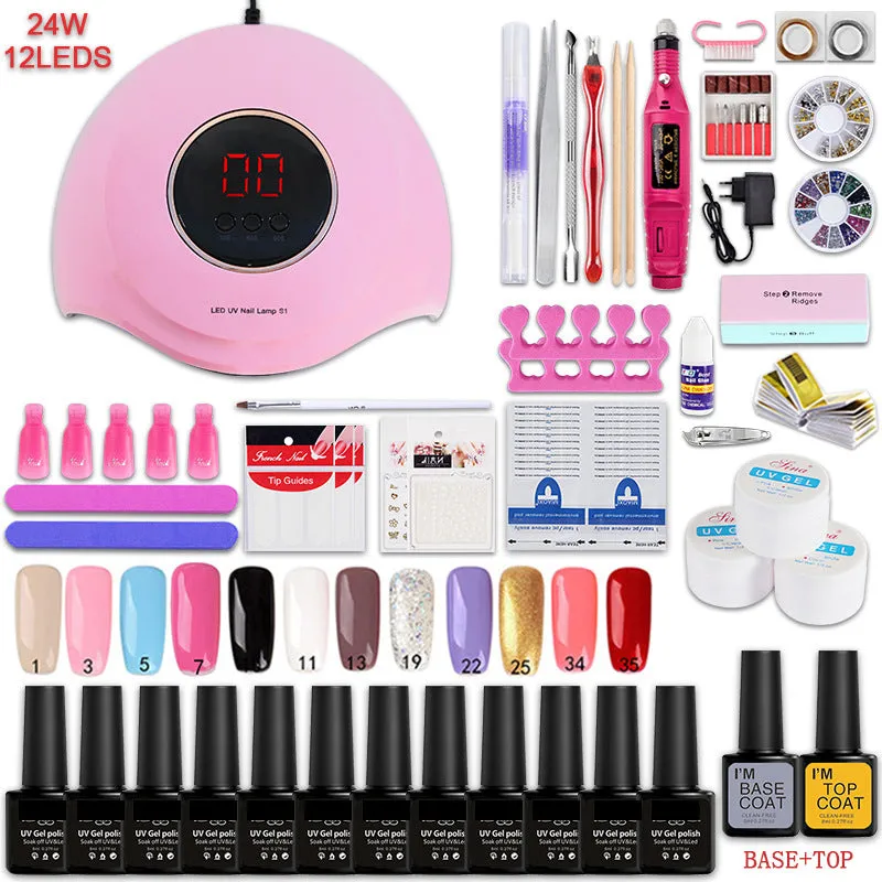 Gel Polish Set Nail kit Nail Beauty Tool Set Beginner Shop Home UV Polish UV Lamp Grinding Machine Set Full Set DIY