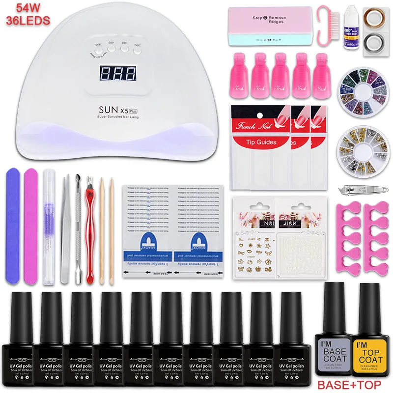Gel Polish Set Nail kit Nail Beauty Tool Set Beginner Shop Home UV Polish UV Lamp Grinding Machine Set Full Set DIY