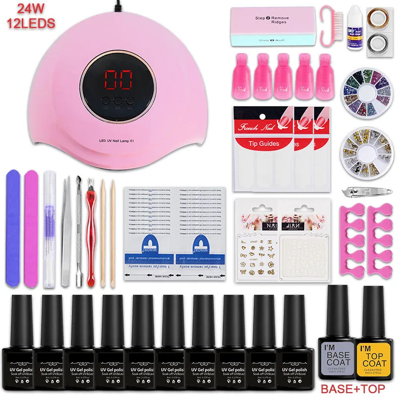 Gel Polish Set Nail kit Nail Beauty Tool Set Beginner Shop Home UV Polish UV Lamp Grinding Machine Set Full Set DIY